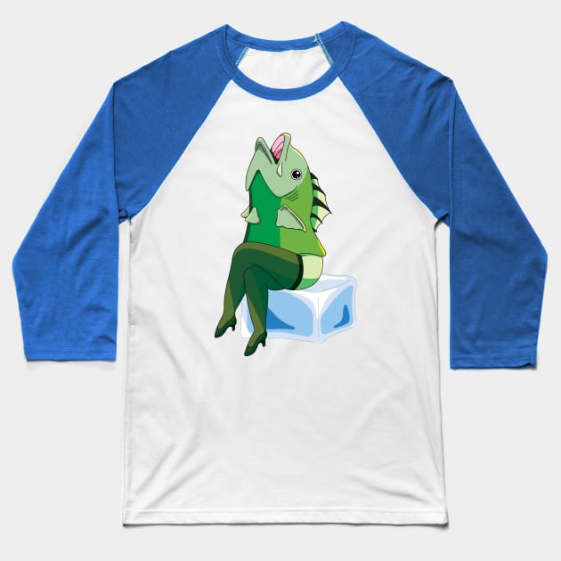 Fish Legs On Ice Baseball T-Shirt by UnitMee